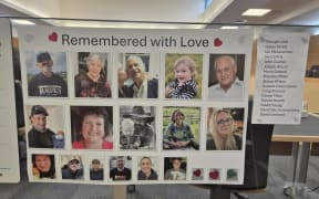 Images of those who died in relation to the cyclone are on display in the courtroom