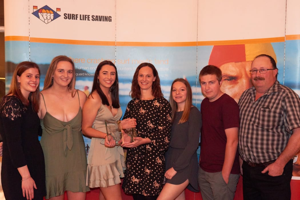 Wanganui SLSC members who won an award for their efforts in 'rescue of the year'.
