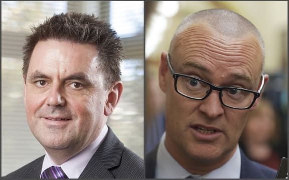 Southern DHB chief executive Chris Fleming and Health Minister David Clark.