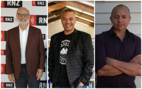 Auckland mayoral candidates Wayne Brown, Efeso Collins and Craig Lord.
