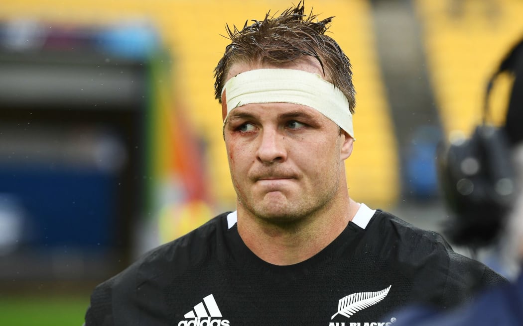 A dejected Sam Cane after the Bledisloe Cup rugby union test match between the New Zealand All Blacks and Australia Wallabies. Sky Stadium, Wellington, Sunday 11 October 2020. © image by Andrew Cornaga / www.photosport.co.nz