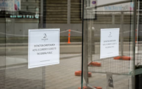 The Distinction Christchurch Hotel is being used as a one of the isolation facilities.