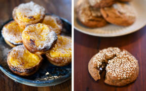Portuguese custard tarts & Tahini Chocolate Cookies