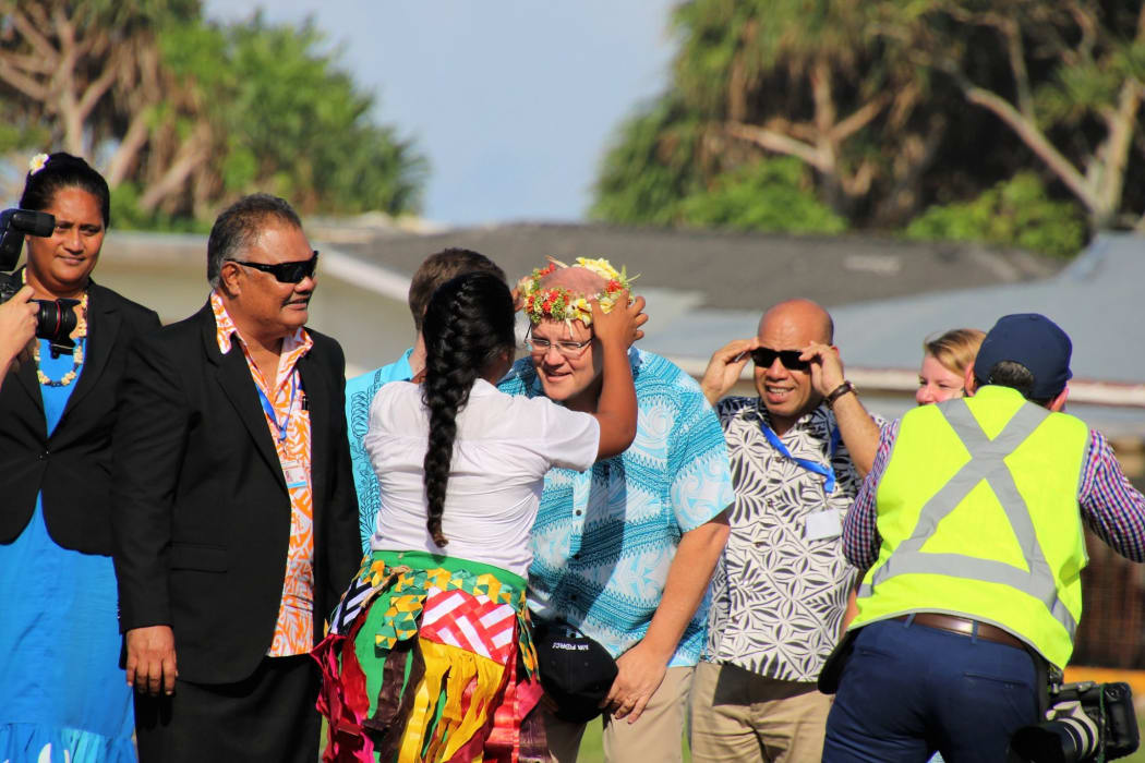 Australia's prime minister is welcomed upon his arrival in Tuvalu for the Pacific Islands Forum leader's summit. August 2019
