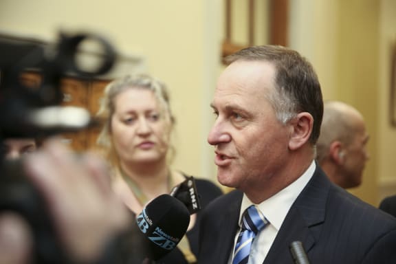 14062016 Photo: RNZ/Rebekah Parsons-King. John Key talks about the effects of the Orlando shooting.