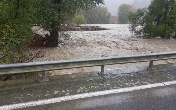 Flooding next to SH5.
