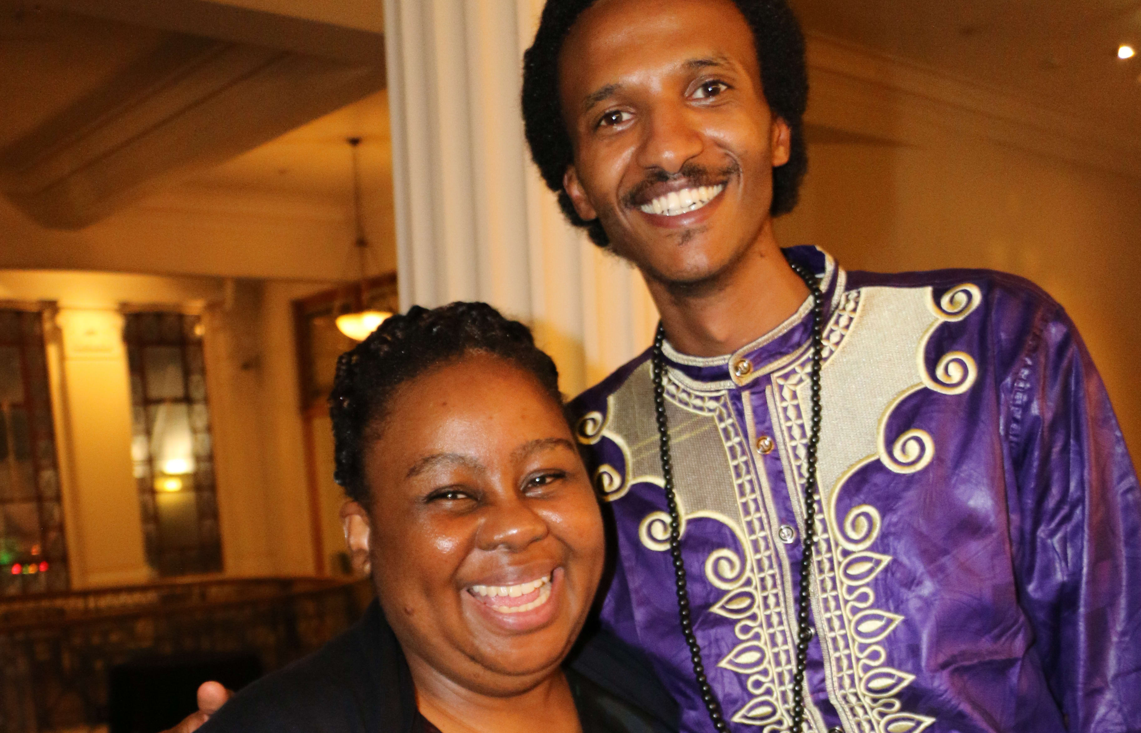 South African High Commissioner Vuyiswa Tulelo and community leader Guled Mire