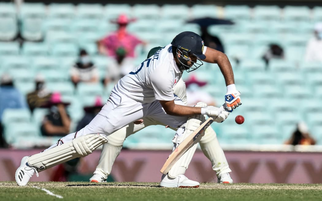 Rohit Sharma of India plays a shot