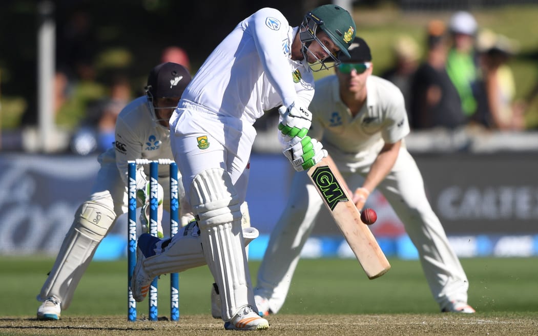 Quinton de Kock who made 91, helped rescue the South African innings.