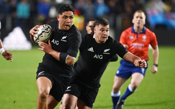 Anton Lienert-Brown and David Havili.
All Blacks v Fiji, 2021.