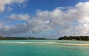A lagoon in the Cook Islands (Aitutaki?)