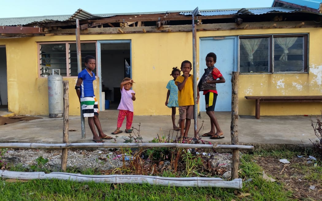 This health aid post on Emae Island in the Shepherd Group was one of the few I saw with its walls still intact.