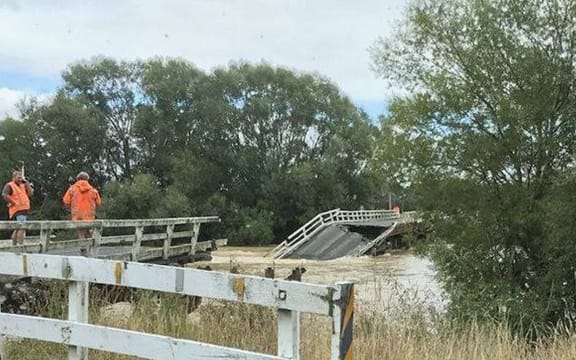 A 50m section of the Pyramid Bridge has broken off.