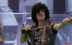 Ian Svenonius in the video for Chain and the Gang's 'Devitalize'.