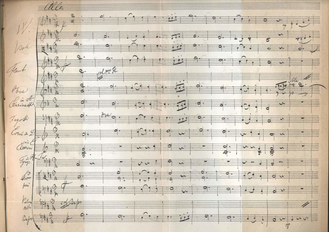 Schubert's Unfinished Symphony, score