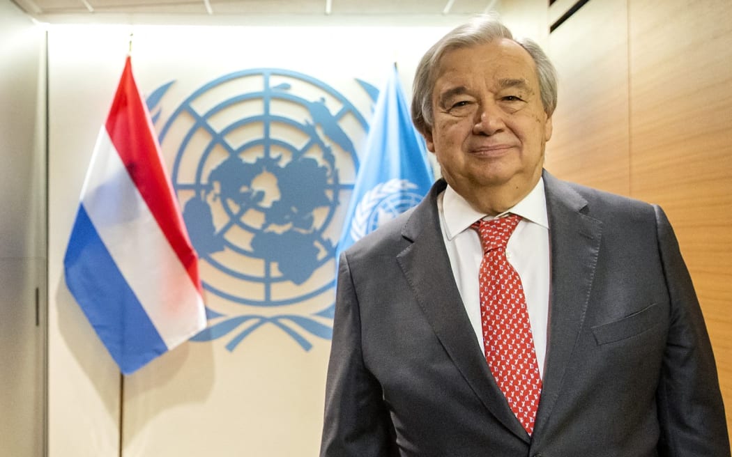 Antonio Guterres, Secretary General of the UN, during the UN Water Conference.