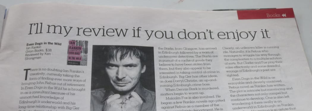 photo of magazine heading with missing word: "I'll my review if you don't like it".