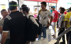 The refugees at Nauru's airport.