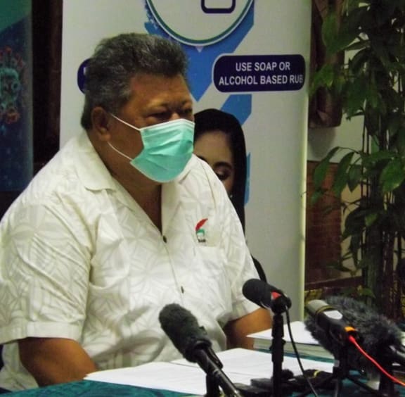 Leausa Dr Take Naseri fronts the media