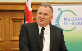 Shane Jones speaking at the New Zealand Institute of International Affairs in Wellington.