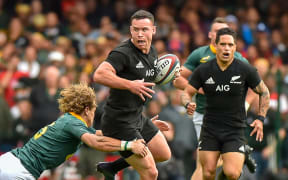 Ryan Crotty on the burst against the Springboks.