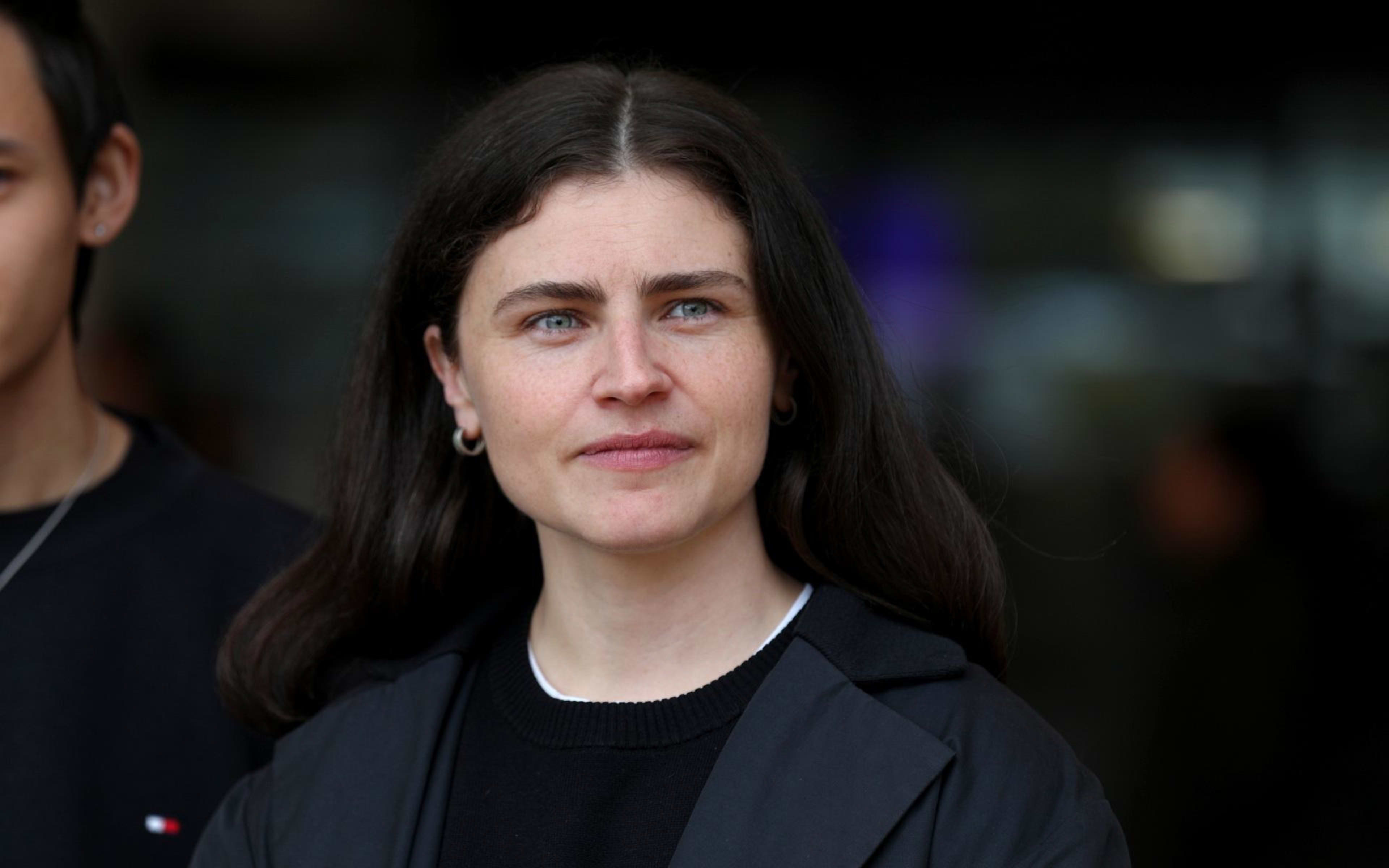 Green Party co-leader Chlöe Swarbrick speaks to media in Auckland.