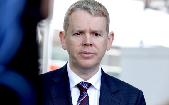 Labour leader Chris Hipkins at a media standup following the Master Builders' Constructive Forum at Aotea Centre in Auckland on 11 September 2025.