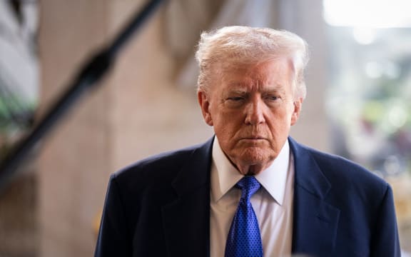 President Donald Trump speaks to reporters at Mar-a-Lago in Palm Beach, Florida, on February 1.
Mandatory Credit:	Al Drago/Getty Images/File via CNN Newsource