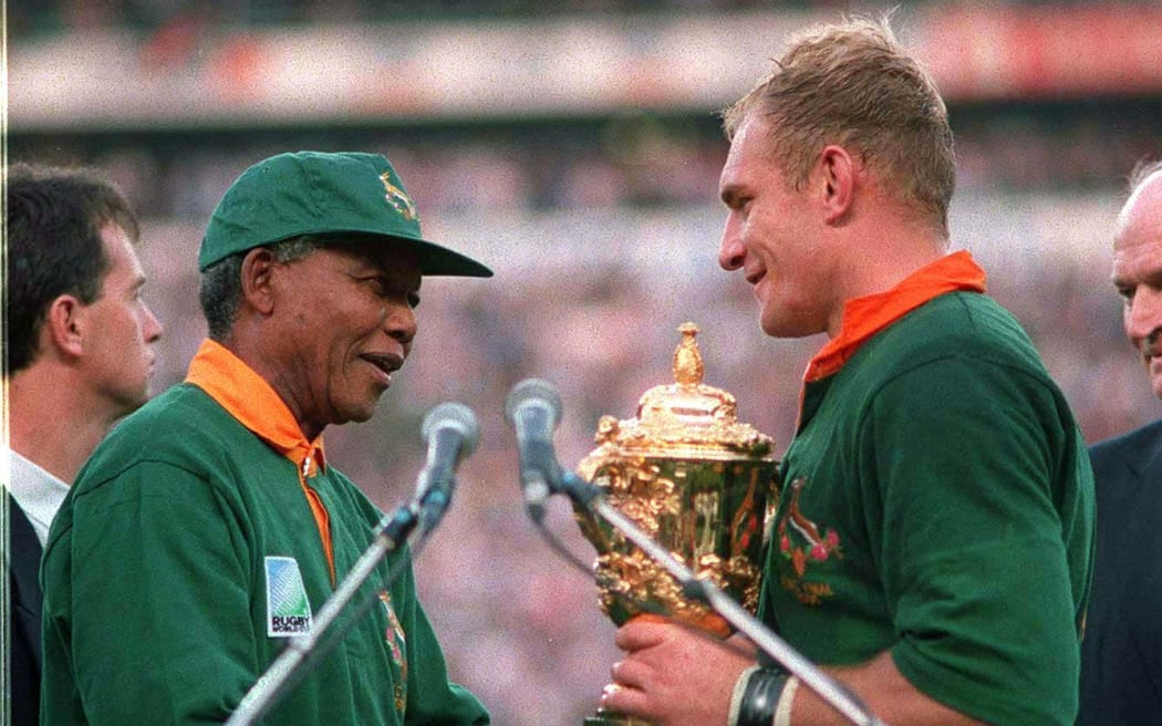 Nelson Mandela and Francois Pienaar