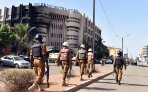 Burkina Faso troops on patrol in Ouagadougo.
