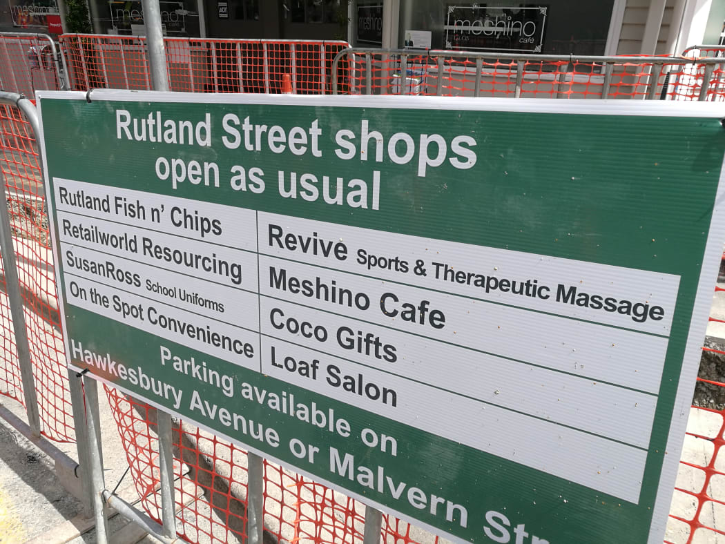 Shops have been affected by the construction.