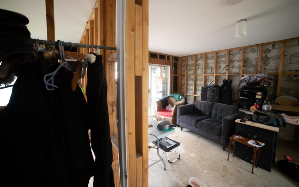 Mark Griffin's flood-damaged Rānui home.