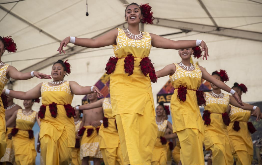 Avondale College on the Samoan stage at ASB Polyfest, Auckland, New Zealand, Friday, March 15th, 2019.