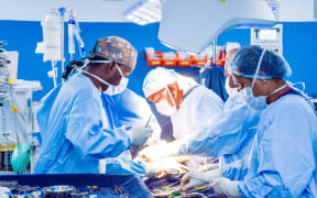 The highly trained specialist cardiology team perform on one of three open-heart surgeries performed at Pacific Specialist Healthcare Hospital in Nadi this week.