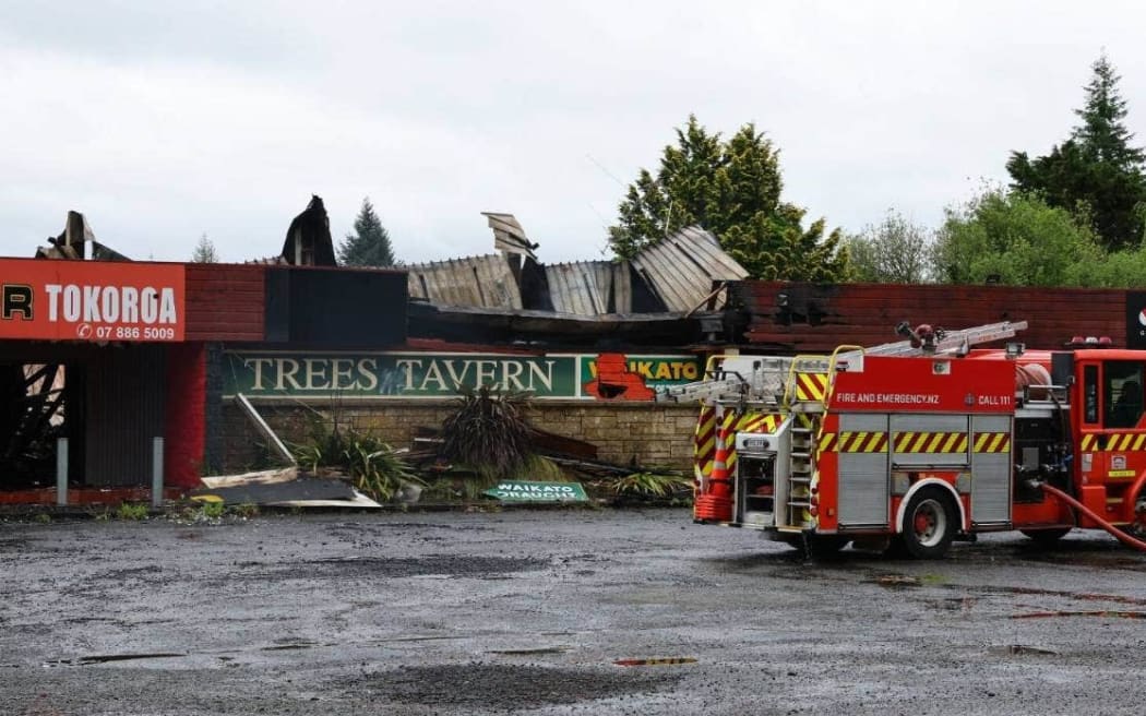 Tokoroa's Trees Tavern pub building gutted in overnight fire RNZ News