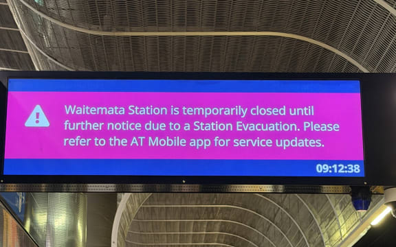 Auckland's Waitematā Station was closed this morning due to a station evacuation, causing delays for passengers.