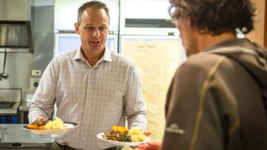 Matthew Mark working at the mens night shelter