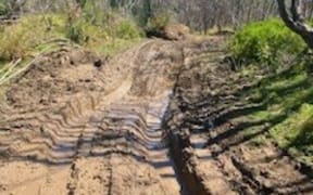 The track cut across a farm to ferry nurses, technicians and other hospital workers from Tokomaru Bay to the hospital.