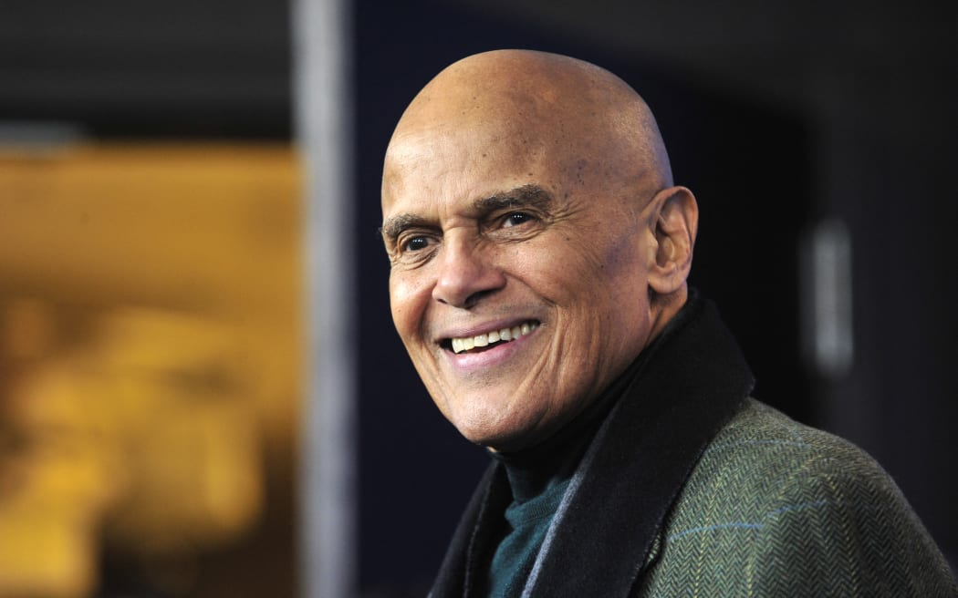 (File photo). US singer Harry Belafonte poses during a photocall for photographers for his movie "Sing Your Song" by director Susanne Rostock in Berlin on the third day of the international Berlinale film festival, 12  February, 2011.