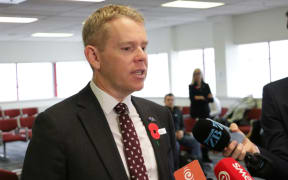 Prime Minister Chris Hipkins speaking to media after the announcement of a pathway to citizenship for New Zealanders living in Australia on 22 April, 2023.