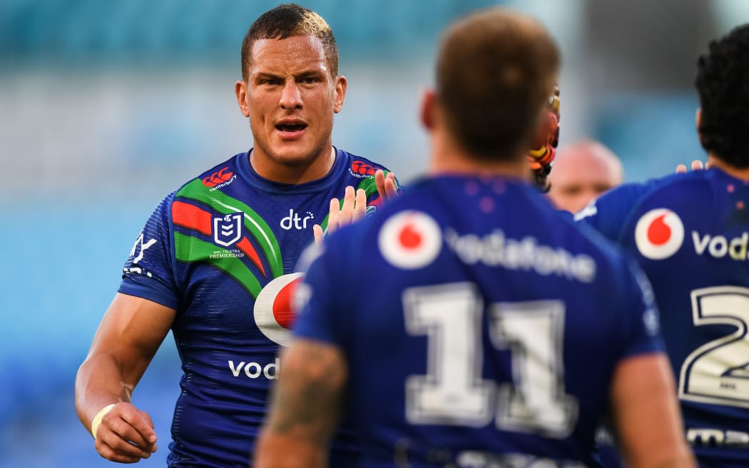 Kane Evans, Sharks v Vodafone Warriors, NRL rugby league, round 21. Cbus Super Stadium, Gold Coast, Australia. 7 August 2021. Photo: NRL Photos