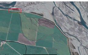 Location one: the area on the Wanganui River north of Hari Hari where stopbank is being repaired and rock lined