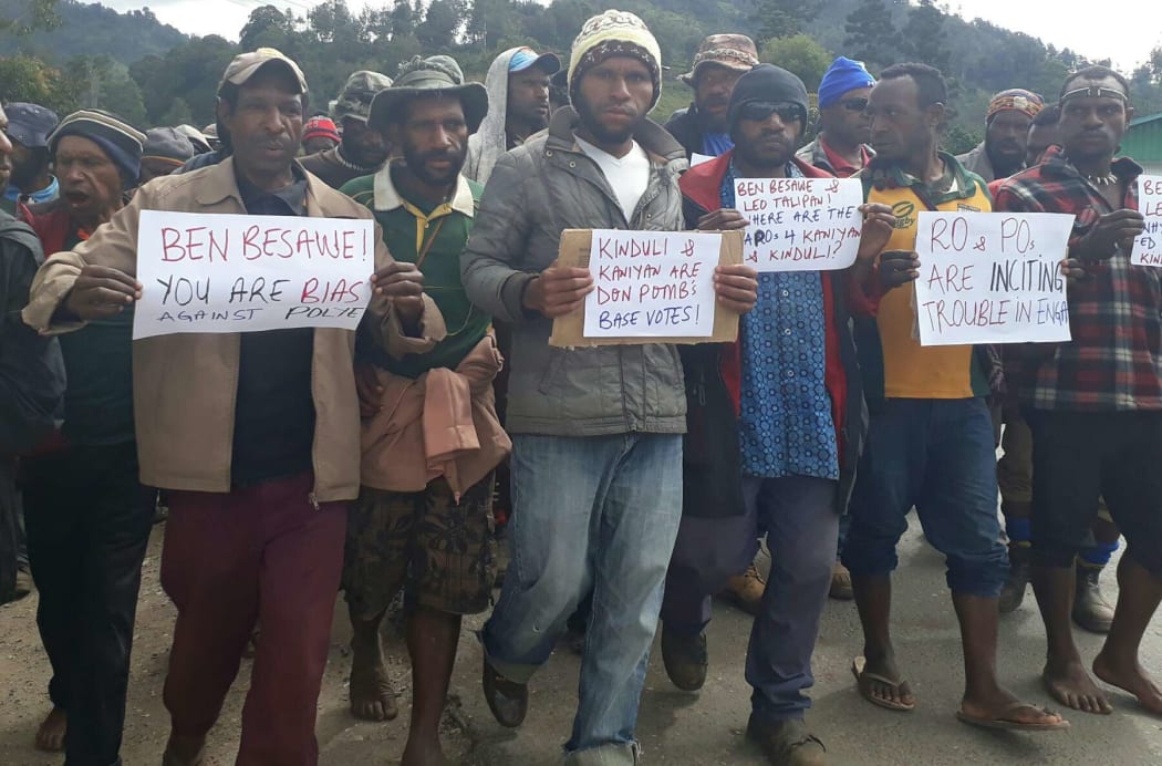 Peaceful demonstration in Wabag town over election allegations in Kandep district, Papua New Guinea