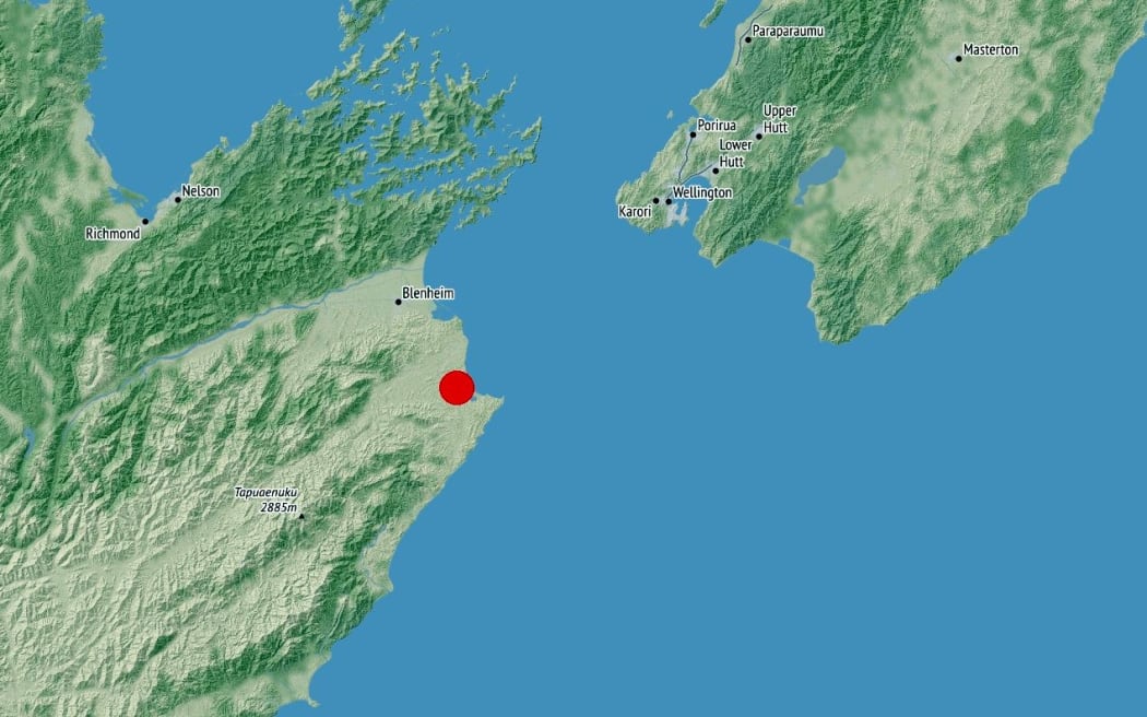 This morning's quake hit near Seddon at the top of the South Island.