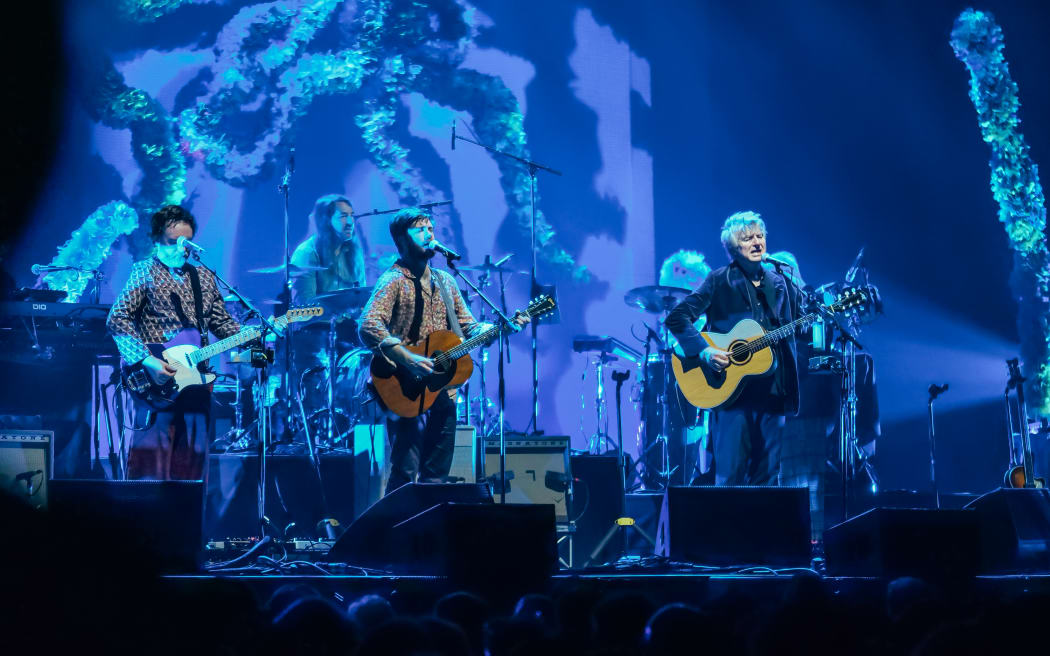 Crowded House perform at TSB Arena in support of their latest album, Gravity Stairs.