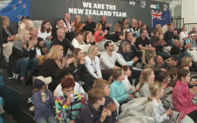 The crowd at the Cloud in downtown Auckland, watching Kerri Gowler and Grace Prendergast.