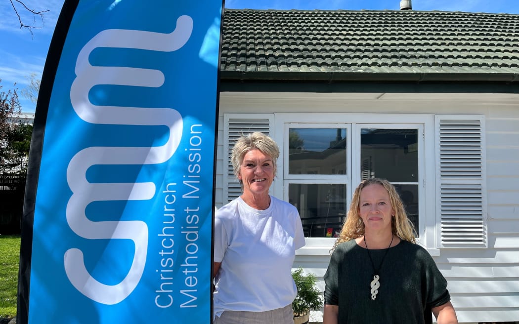 Christchurch Methodist Mission’s Housing First team leader Zuki Leonard, left, and regional housing manager Vanya Vitasovich say the demand for their services has spiked.