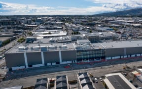 An elevated view of the Parakiore Metro Sport Facility complex taken in December 2022.