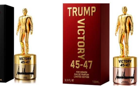 Donald Trump has announced a new fragrance line called Victory 45-47.