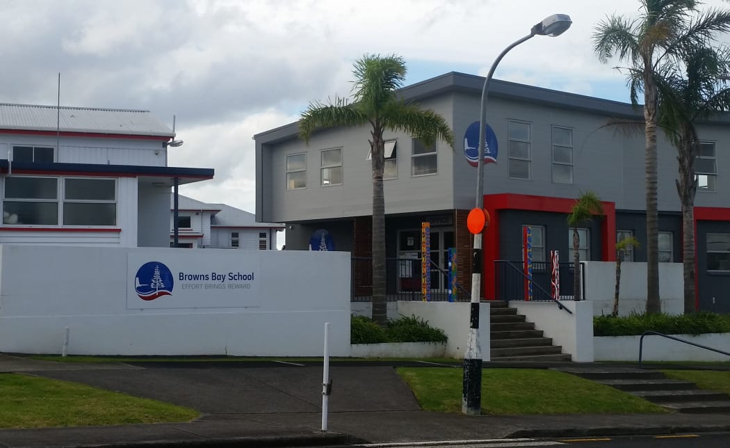 An entrance to Browns Bay School on the North Shore in Auckland.